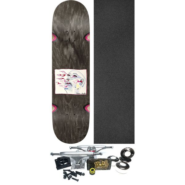 Krooked Skateboards Brad Cromer Stare Skateboard Deck with Wheel Wells - 8.38" x 32.25" - Complete Skateboard Bundle